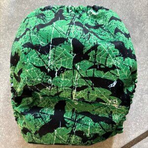 Green Bats OS Pocket Cloth Diaper w/ Suede Inner by Mama Koala Cloth Diapers
